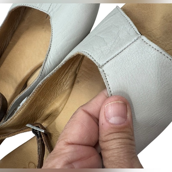 Bueno soft leather flats with open toe and ankle strap 41 - Picture 6 of 7